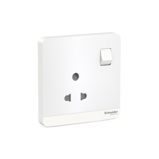 Schneider AvatarOn 6A 2/3 Pin Switched Socket White (Pack of 8)