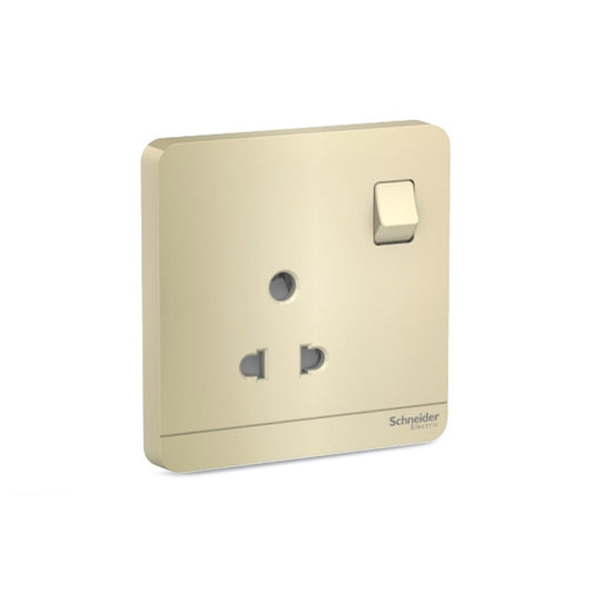 Schneider AvatarOn 6A 2/3 Pin Switched Socket Wine Gold (Pack of 8)