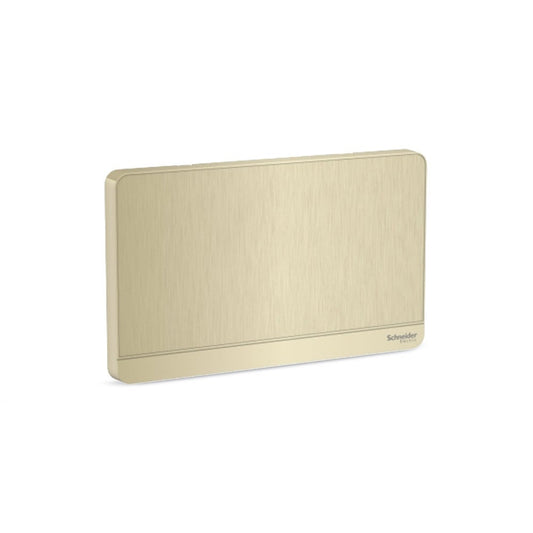 Schneider AvatarOn 2 Gang Blank Plate Metal Gold Hairline (Pack of 10)