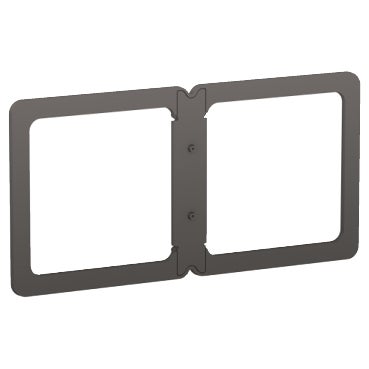 Schneider AvatarOn 2 Gang Blacket/Frame Dark Grey (Pack of 1)