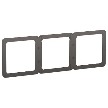 Schneider AvatarOn 3 Gang Blacket/Frame Dark Grey (Pack of 1)