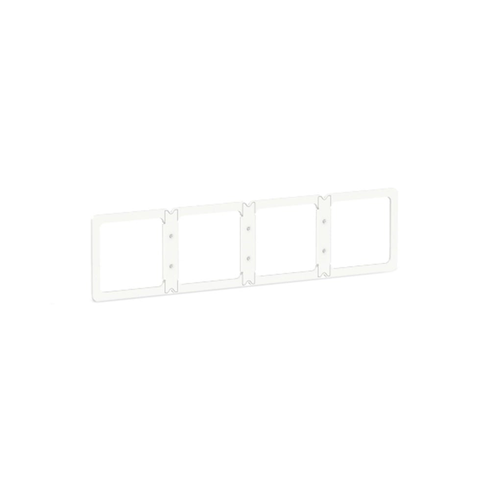 Schneider AvatarOn 4 Gang Blacket/Frame White (Pack of 1)