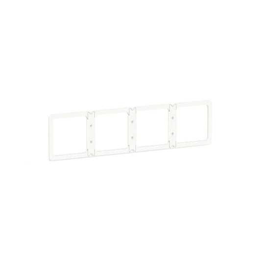 Schneider AvatarOn 4 Gang Blacket/Frame White (Pack of 1)